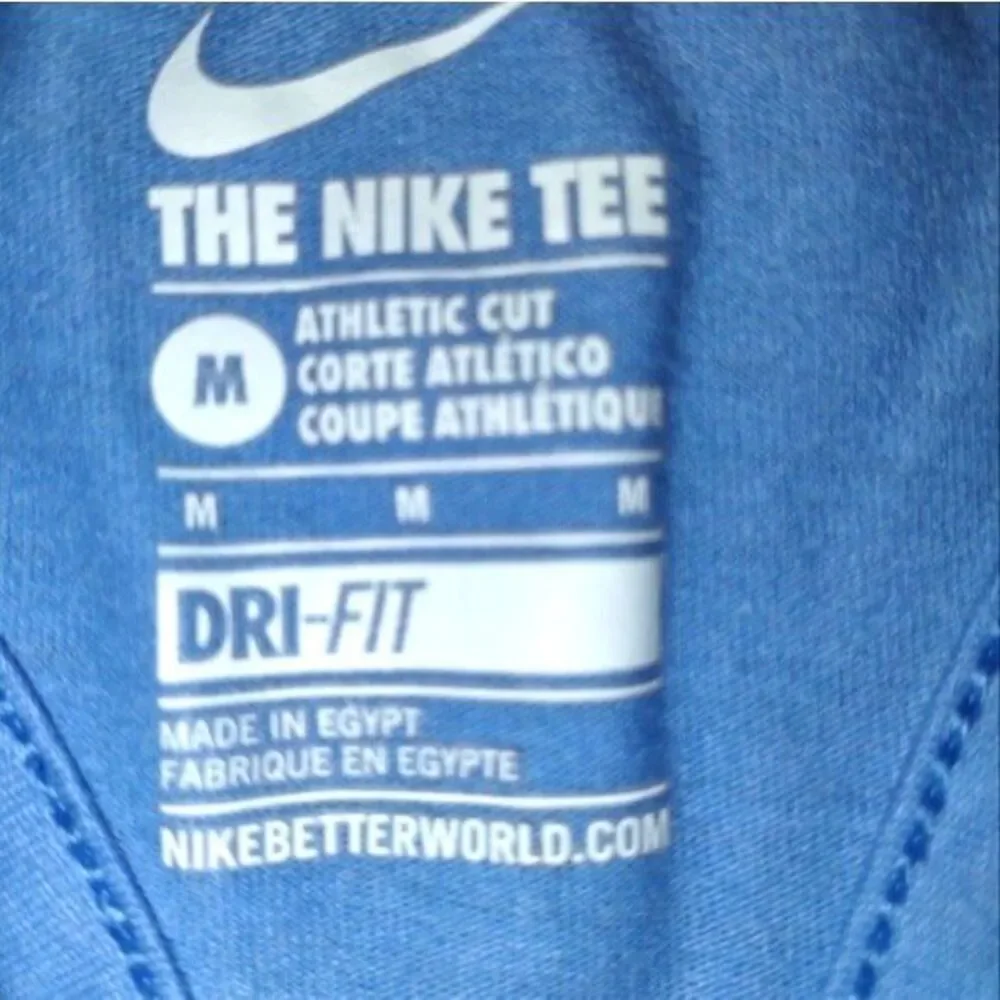 The Nike Tee Dri-Fit Blue‎ Graphic Athletic Tank Top  Size M.